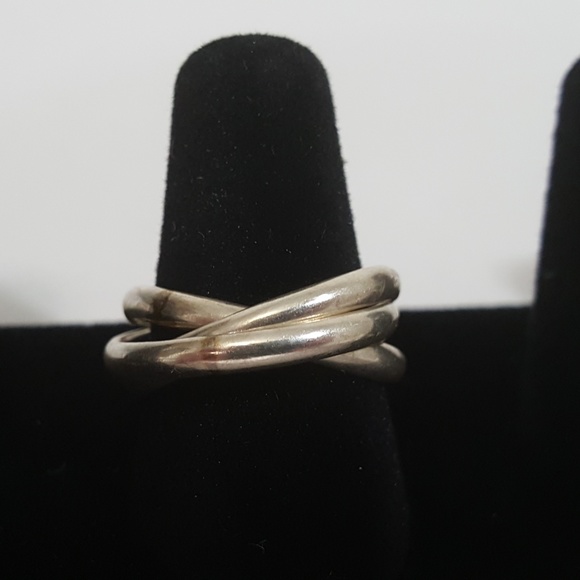 925 SS Jewelry - 925 SS Simple Twist Ring VTG Size 8